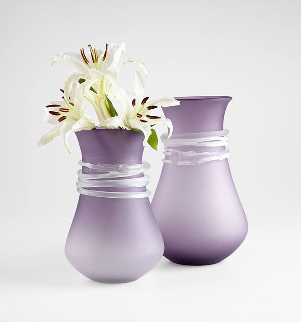 Small Purple Rain Vase Cyan Design